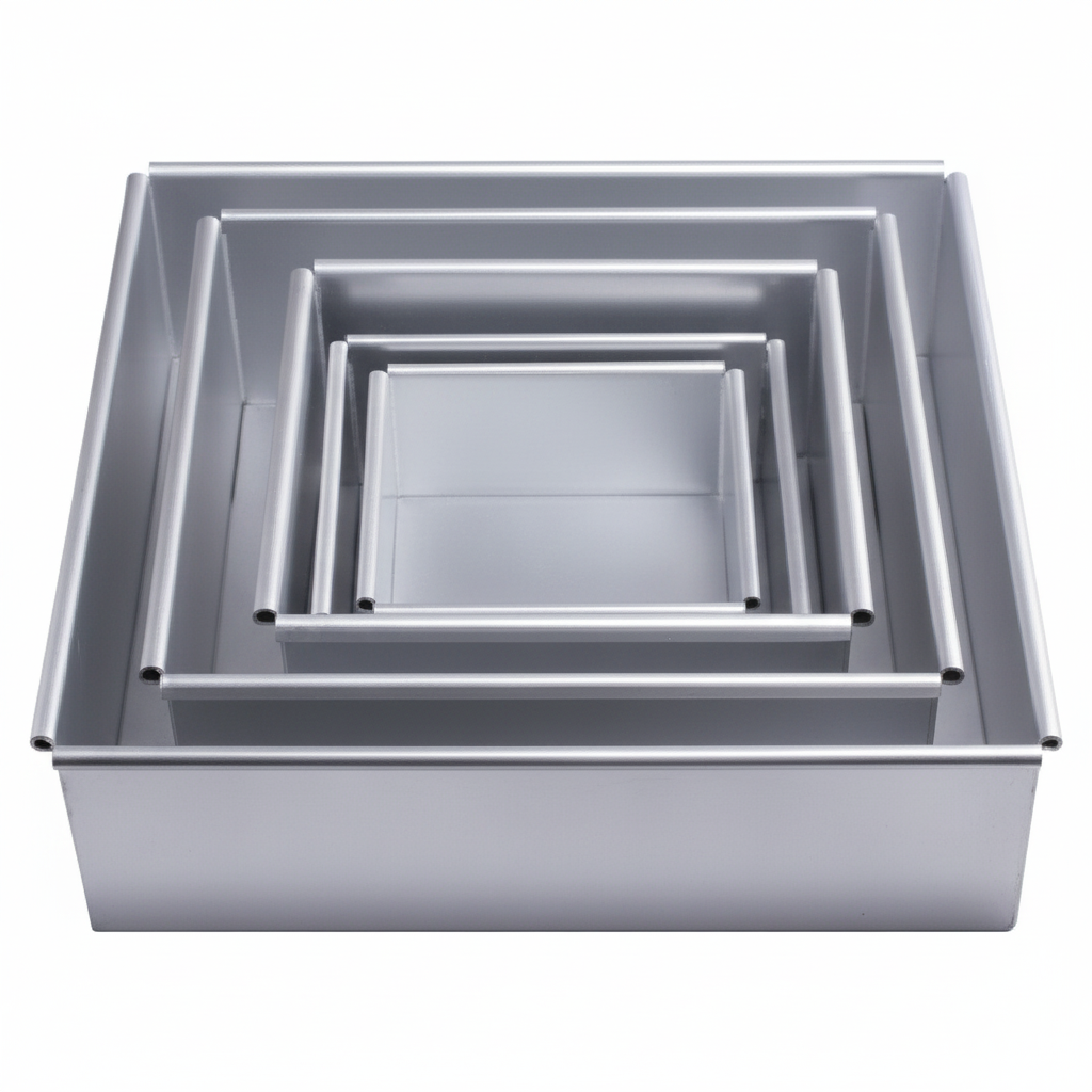 Square Aluminum Cake Mold – Heavy-Duty Non-Stick Baking Pan for Oven, Pastry & Dessert