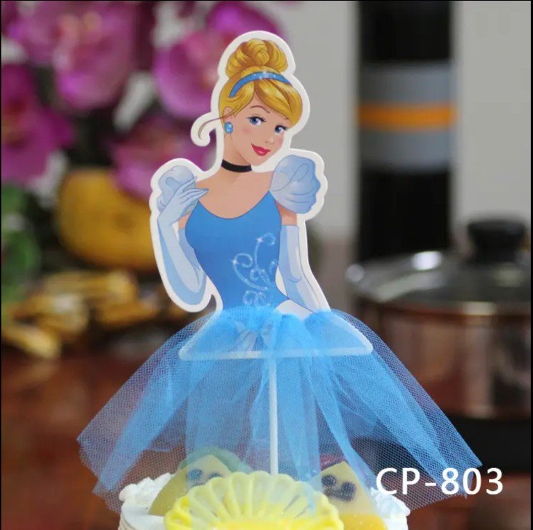 Cinderella Paper Cake Topper – 8″ Height
