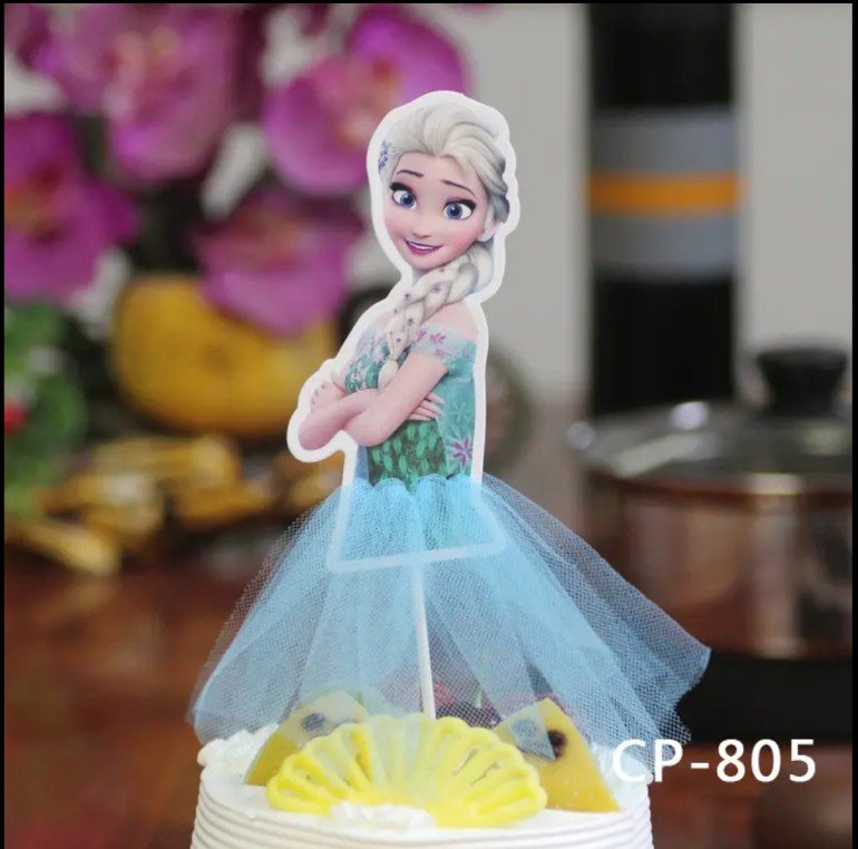 Frozen Elsa Paper Cake Topper – 8″ Height (805)
