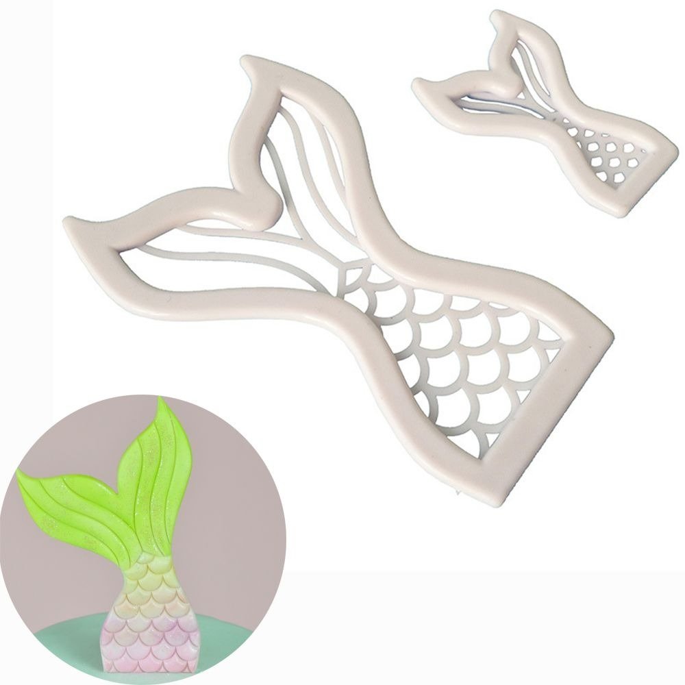 2 Pcs Mermaid Tail Fondant Cutter Set – Cake & Cupcake Decorating Mold