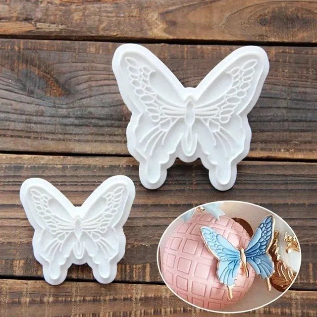 Butterfly Fondant Cutter Set – 2 Pcs Cake Decorating Mold