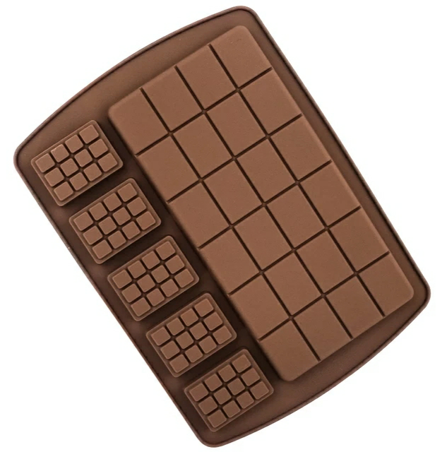 Double Waffle Shape Silicone Chocolate Mould – Food-Grade, Non-Stick, Heat-Resistant