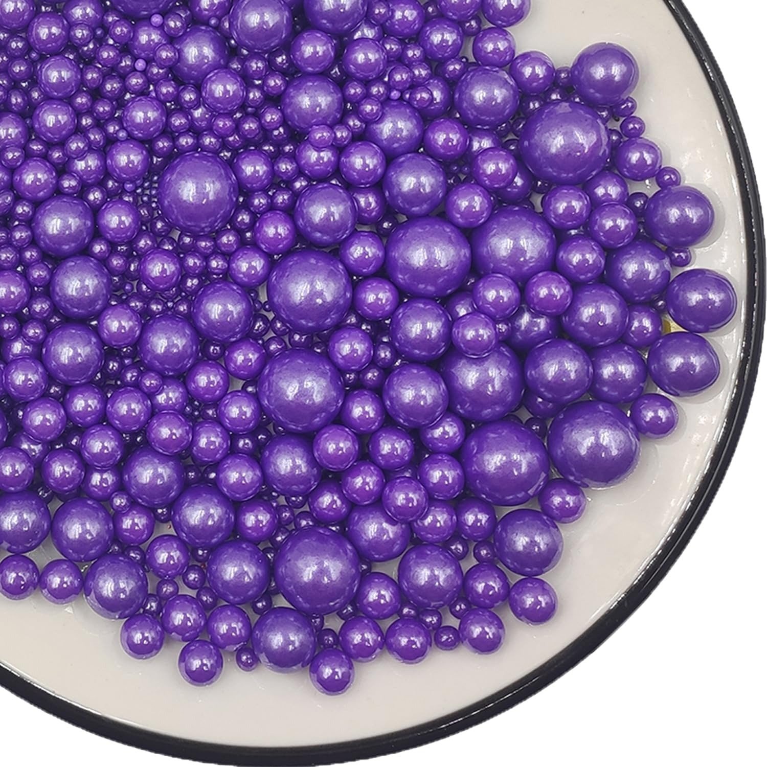 Mixed Violet/Purple Sugar Balls (50gm) – Edible Cake & Dessert Decoration
