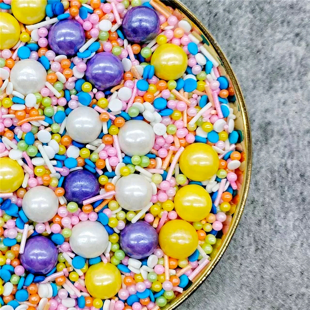 Yellow & Purple Mix Sugar Ball (50gm)