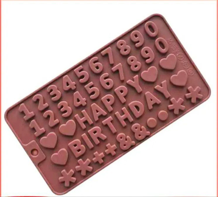 Number & Happy Birthday Chocolate Mold