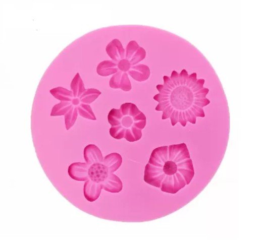 Silicone 6 Different Flower Mold