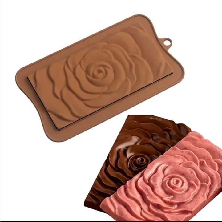 Silicone Rose Chocolate Bar Mold