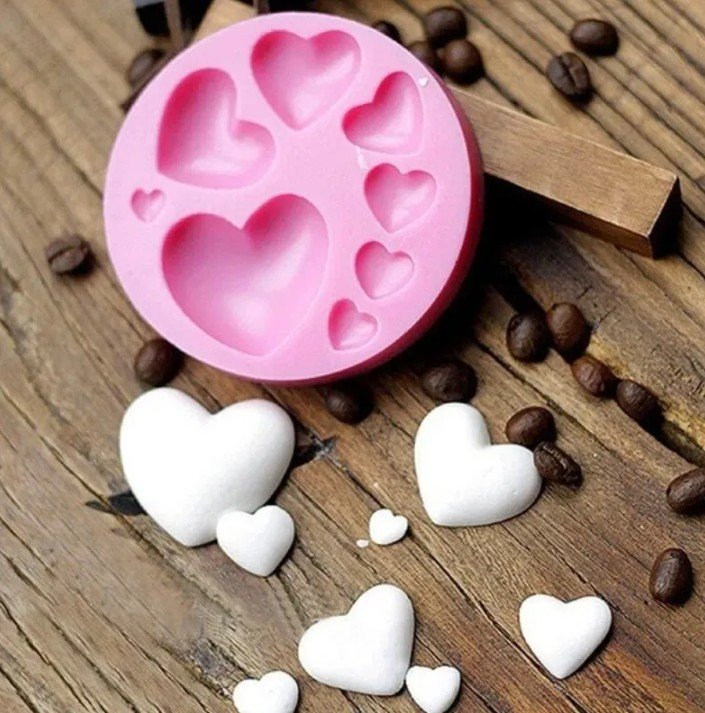 Silicone Round Heart Mix Mold