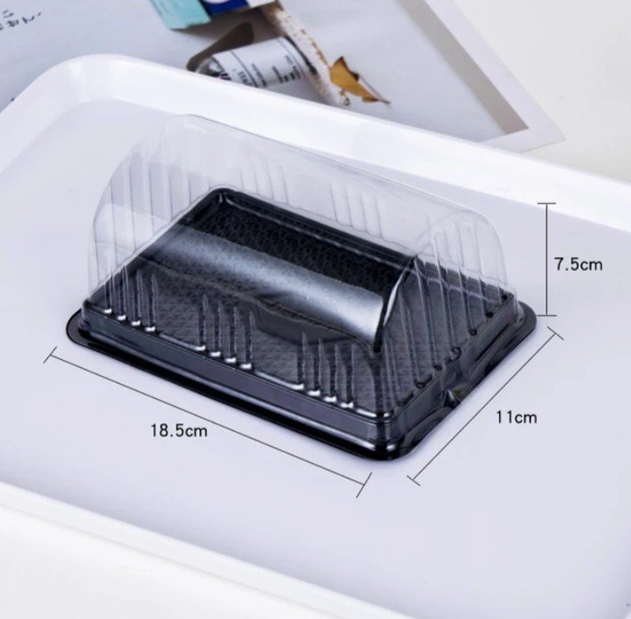 Plastic Swiss Roll / Pound Cake Box – 5pcs (For 6″ Cake)